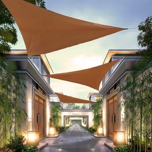 Voile d'ombrage triangulaire en fer avec revêtement argenté pour jardin et cour, imperméable, protection UV, pour <span class=keywords><strong>piscine</strong></span>, hauteur >3000mm - Product Image 2