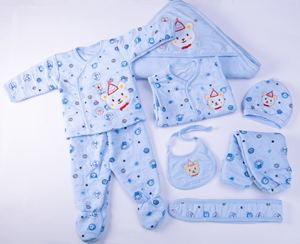 Conjunto de 8 Piezas de Pijamas de Algodón Acolchado de Alta Calidad para Bebés, Ropa de Invierno Cálida y Gruesa para Bebés - Product Image 1