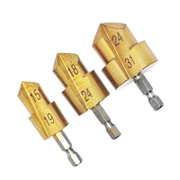 Jeu de forets pour accessoires de tuyauterie PVC, foret à échelle pour PPR avec poignée hexagonale en acier à haute teneur en carbone et finition titane