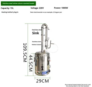 Surri hộ gia đình nhỏ tinh khiết sương <span class=keywords><strong>distiller</strong></span> máy thương mại Plug-in tinh dầu khai thác thiết bị chưng cất - Product Image 6