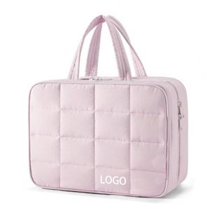 Sac de voyage portable et tendance pour cosmétiques, organiseur de maquillage, sac de rangement pour pinceaux de beauté, trousse de toilette pour week-end - Product Image 1