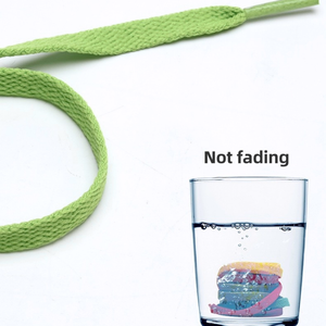 Lacets colorés plats monocouche en polyester de 8mm adaptés aux chaussures en <span class=keywords><strong>toile</strong></span> de <span class=keywords><strong>basket</strong></span>-ball blanc AJ chaussures de sport et de loisirs - Product Image 6