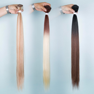 Lots de Cheveux Synthétiques Rebecca en Gros – Bundles Ombrés Raides, Extensions Capillaires Synthétiques Super Douces, Lisses, Noir Naturel - Product Image 1