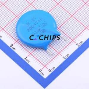 Varistor 20D471K68RV0134, Componente de Montaje en Orificio (THT), P=10mm, Resistencia 775V 385V 300V - Product Image 1