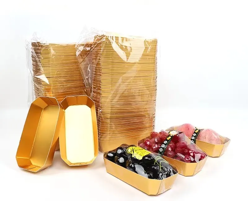 صندوق ورقي للشيرر للتعبئة والتغليف مخصص وعاء للحلويات والفاكهة الملونة عالي الجودة قابل للتحلل