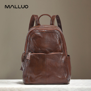 Womens Cow Genuine Leather Bag Ladies Casual Cowhide Retro Bags Female Fashion Luxury <strong>Design</strong> <strong>Backpacks</strong> Woman High Quality New - Product Image 1