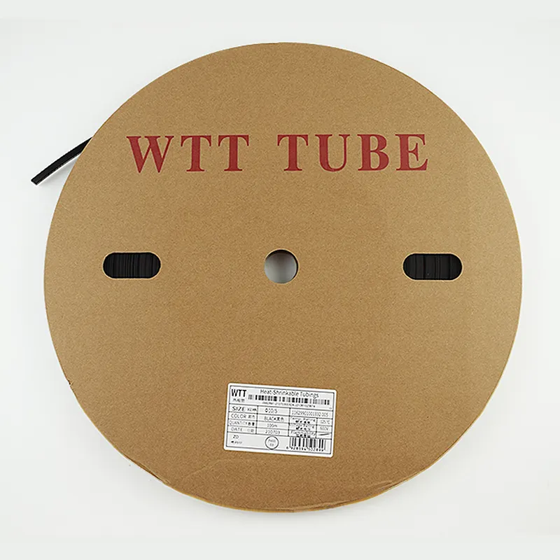 WOER WTT 7-40mm black flat Heat-Shrinkable Tubings shrink ratio 2:1 heat shrink tube