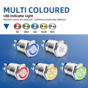 12/16/19/22/25/30mm <span class=keywords><strong>BENLEE</strong></span> 12V Verrouillage Lumière on OFF LED Acier Inoxydable Momentané Verrouillage Métal Bouton Poussoir Interrupteur - Product Image 3