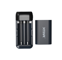 Kit de boîtier de chargeur de batterie USB DIY pour Power Bank 18650 20700 21700 avec charge rapide et 2 batteries 18650 4000mAh