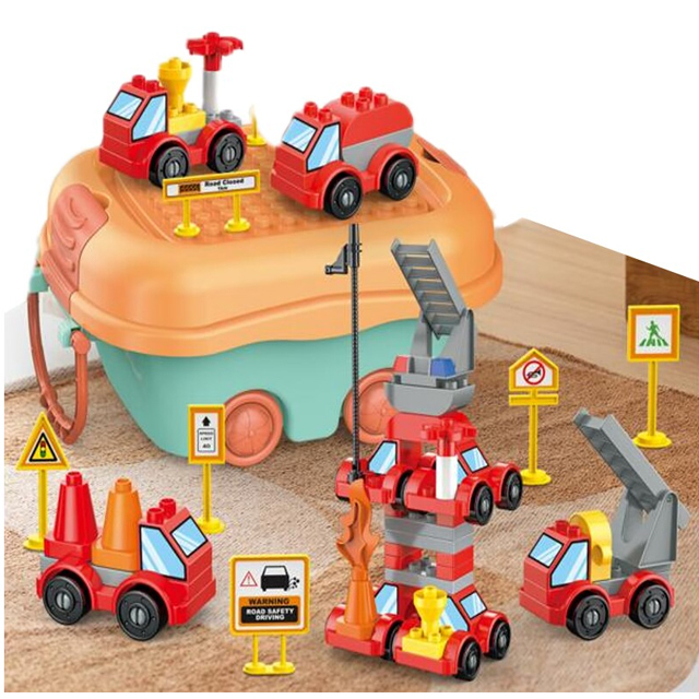 Building Blocks Trolley Storage Bucket Cart
