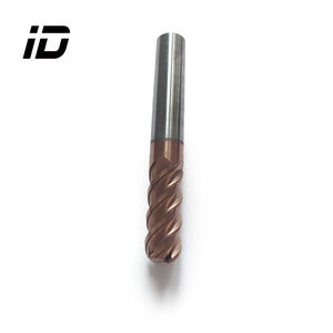 Wholesale OEM/ODM 4 Flutes Tungsten Carbide Endmill Corner Radius Unequal Spiral Unbalanced 45 Helix HRC55 AlTin Coated - Product Image 5