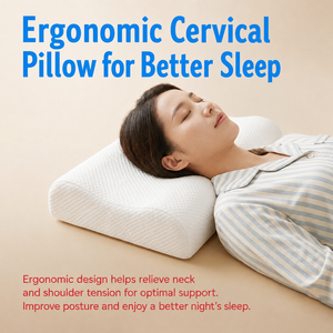 E Z <b>Bed</b> Keram ergonomic <b>pillow</b> features contoured support for the neck and shoulders creating comfortable rest throughout every - Product Image 2