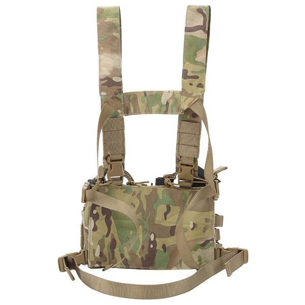 Durable Nylon Tactical Vest with Molle Magazine Pouch Outdoor Chest Rig Training Gear for Personal Defense