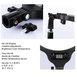 Anneau lumineux Led réglable 10 pouces/26cm, pour photographie et <span class=keywords><strong>vidéo</strong></span>, haute qualité, Portable, nouveauté - Product Image 4