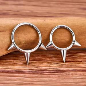 Acier chirurgical 316L 16G Nez Oreille Piercing Bijoux Septum Anneaux Pointu Spike Cliquez Mode Daith Rook Boucles D'oreilles Pierc Anneau - Product Image 5