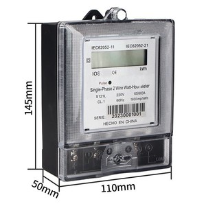 Chất lượng cao 16A/20A/30A/50A/60A kỹ thuật số Watt mét một pha Hai Dây năng lượng mét để sử dụng nhà - Product Image 3