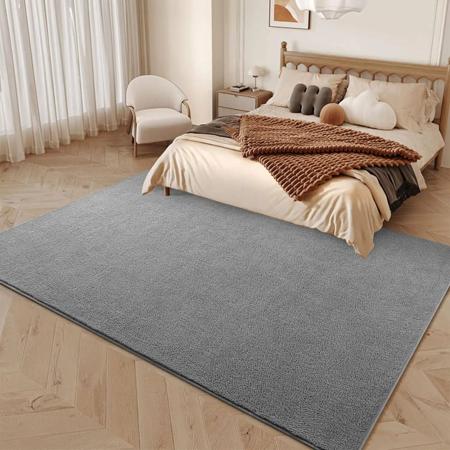 Soft Area Rugs for Bedroom Shaggy Rugs for Living Room Fluffy Modern Rugs for Dorm Memory Foam Indoor Carpet