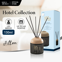LILY BREEZE 130ml Diffuseur d'huiles essentielles en verre écologique de haute qualité avec bâtonnets en bois, parfum d'ambiance longue durée, idéal pour la maison
