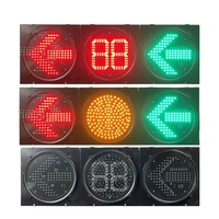 Feux de signalisation à énergie solaire rouge vert bon marché, feux de signalisation à compte à rebours, feux de circulation à flèche