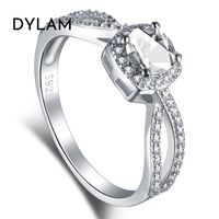 Dylam anelli di fidanzamento ovali in moissanite fedi nuziali fatte a mano diamante anello in argento sterling anello impeccabile s925 prezzo su misura