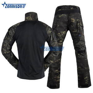 Oem G3 chiến đấu đồng phục ngụy trang màu đen chiến thuật ếch phù hợp với - Product Image 2