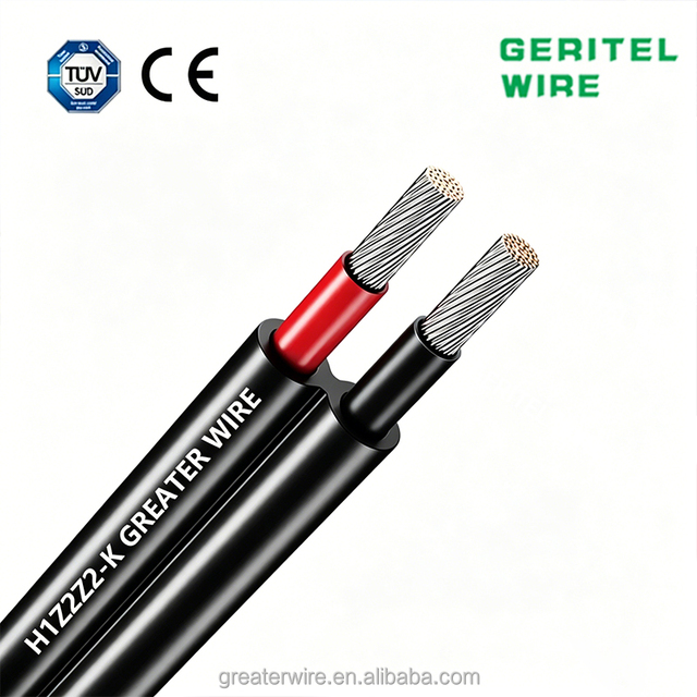TUV Solar Cable 4mm 6mm 10 AWG Twin Core DC Electrical Wire for Solar Panels