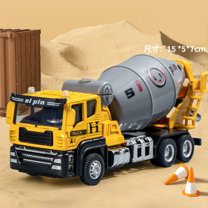 نموذج مركبة هندسية محاكاة من البلاستيك ABS المصبوب، شاحنة خلط وقلابة تعمل بالدفع الذاتي، لعبة سيارة للأولاد في رياض الأطفال، مقياس 1:12 - Product Image 3