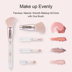 Nuevo set de brochas de maquillaje 4 en 1, regalo promocional, brocha para polvos faciales y colorete, brocha 2 en 1 para sombra de ojos, brocha de maquillaje multiusos - Product Image 5