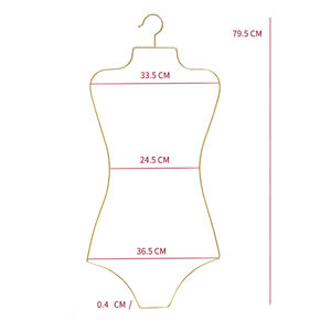 Gold <strong>Hangers</strong> <strong>Bathing</strong> <strong>Suit</strong> <strong>Hangers</strong> Body Shape Gold Metal Bikini Swimwear <strong>Hanger</strong> for Lingerie - Product Image 2