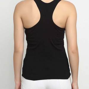 Camiseta Deportiva sin Mangas para Mujer, Diseño de Logotipo Personalizado, 100% Algodón, Secado Rápido, para Gimnasio, Color Sólido, Venta Caliente - Product Image 2