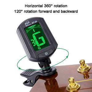 Sintonizador eléctrico de guitarra HUASHENG, sintonizador Digital cromático con Clip para guitarras eléctricas clásicas acústicas, violín, ukelele, bajo - Product Image 6