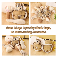 Ensemble de jouets à mâcher pour chien en corde de coton 6 en 1, jouet en peluche qui couine pour soulager l'ennui, jouets interactifs pour chiot d'intérieur
