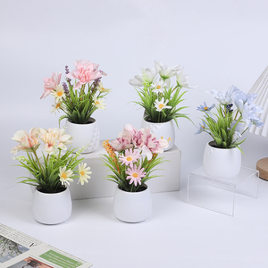 Fiori Artificiali Autunnali in Vaso, Sfondo con Fiori Artificiali, <span class=keywords><strong>Prato</strong></span> in Plastica, Fiori Artificiali da Esterno - Product Image 1