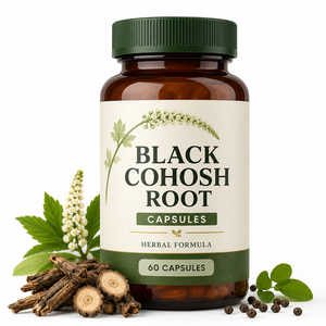 Cápsulas de Raíz de Cohosh Negro de 500 mg, Nuevo Estilo, Marca Privada, Suplemento Herbolario Natural para Adultos, Refuerzo Inmunológico, Antioxidante - Product Image 1