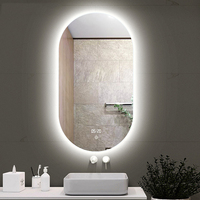 Espejo de Baño Ovalado con Retroiluminación LED y Control Táctil para Hotel, Vestidor, Decoración del Hogar, Venta al por Mayor