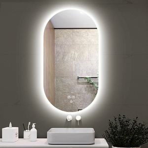<span class=keywords><strong>Espejo</strong></span> de Baño LED Ovalado con Parte Superior Arqueada, Retroiluminado, sin Marco, con Control Táctil y Regulable, para Montar en la Pared - Product Image 3