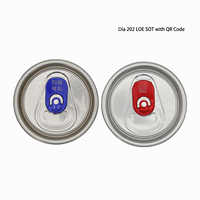 Boîte de conserve en aluminium Stay on Tab 202 avec couvercle personnalisé, logo, ouverture facile