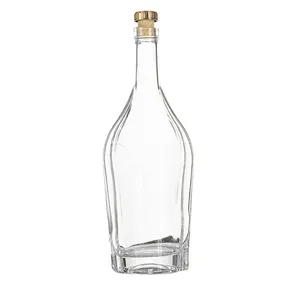 Whisky personalizzato vendita calda Whisky 500ml 700ml bottiglia di Vodka vino in vetro applicato ai fornitori di alcol
