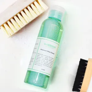 Eco-friendly sneaker limpeza prémio líquido sapato limpador sneaker orgânico sneaker cleaner kit com escova