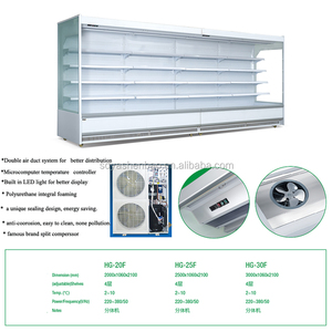 Siêu thị công suất lớn với LED ánh sáng mở máy làm lạnh nước giải khát/trái cây/rau hiển thị multidesk <span class=keywords><strong>Showcase</strong></span> - Product Image 4