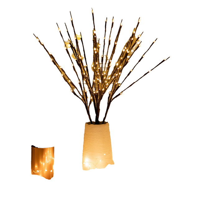 20Led Branches Rechargeable Battery 0.7m Warm White IP42 Parties Decorative Lights Vase Lamp DIY Fairy String Light Decoration