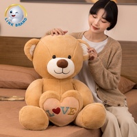 Ours en peluche super doux en vrac, t-shirts en peluche, pantoufles d'anniversaire, porte-clés LED marron pour enfants, caméra cachée unisexe