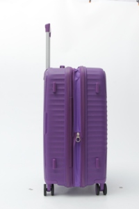 Ensemble de bagages en PP texturé violet, <span class=keywords><strong>3</strong></span> tailles 20/24/28 pouces, valise à roulettes rigide légère et durable avec serrure TSA - Product Image 5