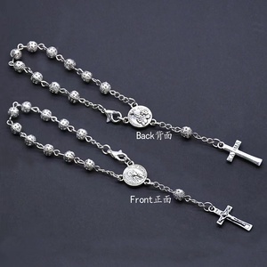 Pulsera <span class=keywords><strong>de</strong></span> Metal <span class=keywords><strong>de</strong></span> plata antigua, conjunto <span class=keywords><strong>de</strong></span> concha o Fátima <span class=keywords><strong>de</strong></span> <span class=keywords><strong>Santiago</strong></span>, catolismo, regalo, cuentas <span class=keywords><strong>de</strong></span> oración religiosa, rosarios - Product Image 3