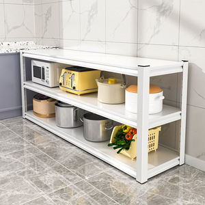 <b>Kitchen</b> <b>Storage</b> Rack Multi Tier Metal Shelf Stackable Minimalist Design For <b>Kitchen</b> Sundries Organization - Product Image 2