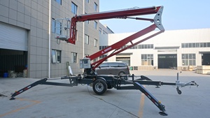 Plataforma elevadora articulada tipo araña remolcable de 16 m, fabricada en China, con sistema hidráulico, rotación de 360° y estabilizadores. - Product Image 5