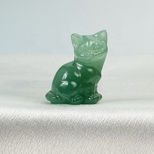 Ukiran Kucing Kristal Alami yang Indah dari Obsidian Merah, Lepidolit, dan Pirit, Ukiran Tangan untuk Hadiah dan Dekorasi - Product Image 4