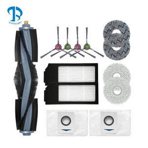 Kit adapté pour Ecovacs Debot X1 <span class=keywords><strong>Omni</strong></span>/<span class=keywords><strong>T10</strong></span> <span class=keywords><strong>Omni</strong></span> rouleau brosse brosse latérale filtre Hepa vadrouille tissu sac à poussière pièces d'aspirateur robotique - Product Image 1
