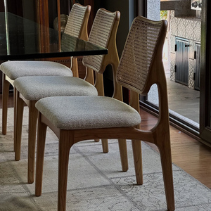 <span class=keywords><strong>Chaise</strong></span> d'événement <span class=keywords><strong>de</strong></span> location durable à dossier en rotin, en bois massif moderne, à prix bas, avec rembourrage - Product Image 3
