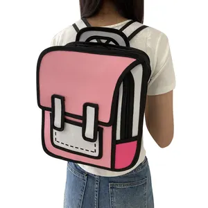 Factory Directly Sale New Design Nylon School bag Backpack Custom 3D Cartoon Backpack bag For Kids School Boys Girls